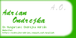 adrian ondrejka business card